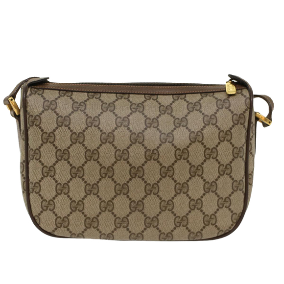 GUCCI GG Canvas Web Sherry Line Shoulder Bag Beige Green 39.02.032 Auth 48249 - Picture 2 of 16